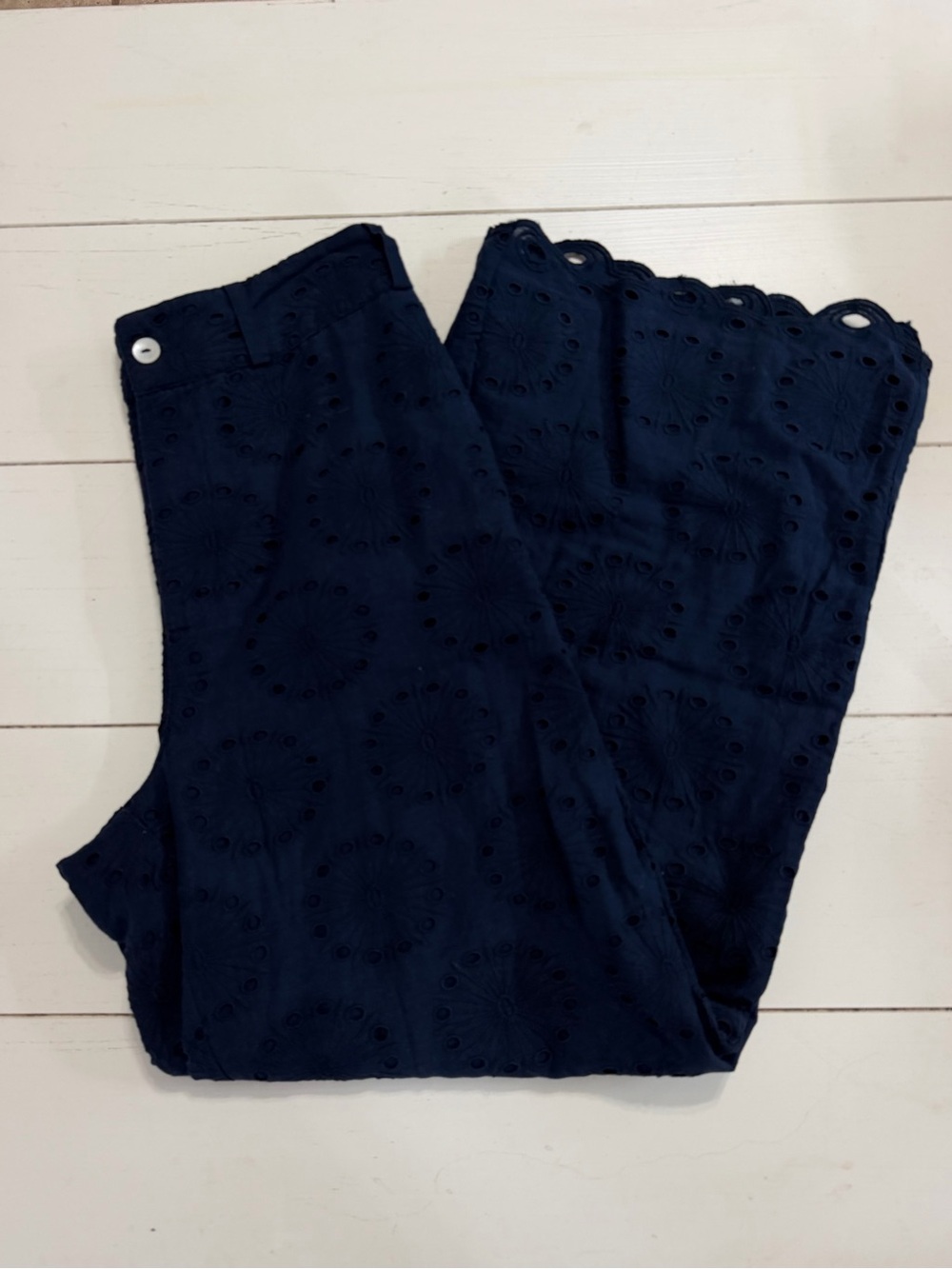 Sundance Eyelet Straight Leg Pants